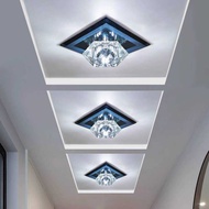Led Square Crystal Spotlight Downlight Aisle Light Corridor Light Foyer Light Entrance Light Embedde