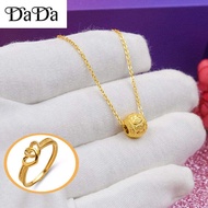 999 gold original necklace ladies transfer beads thin chain gold o word necklace clavicle chain