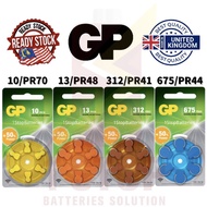 [GENUINE] GP (10/PR70/A10)(13/PR48/A13)(312/PR41/A312)(675/PR44/A675)Zinc Air Hearing Aid Batteries 