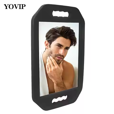 1pcs Barber SHop Hair Salon Mirror With Foam Around Black Shop Hairdressing Makeup Mirror Sponge Pro