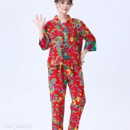 Now-Goods Northeast Flower Cloth Clothes Village Girl Two-Person Transfer Costume Men Women Funny Si