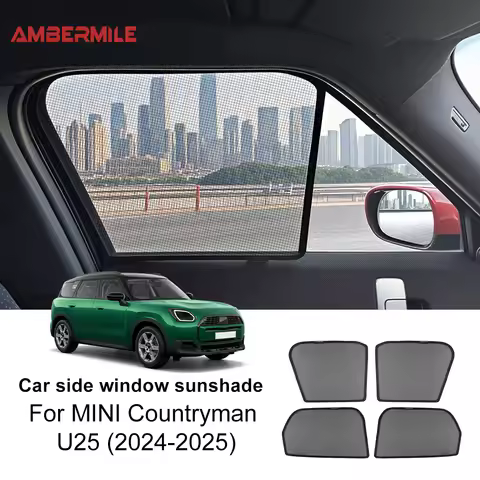 For Mini Cooper Countryman 2024 2025 U25 Mesh Cover Side Window Sunshade Magnetic Shade Blind Car Ac