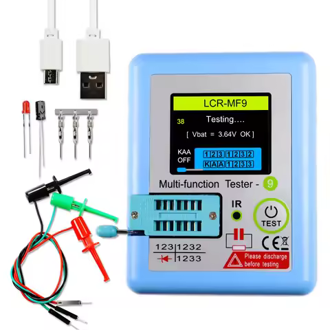 LCR-MF9 1.8" TFT LCD Display Multi-meter Transistor Tester Diode Triode Capacitor Resistor Test Mete
