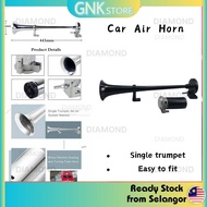 GNK STORE  [12V] Car Air Horn 150DB Super Loud Universal Horn Single Trumpet Compressor 17 Inch 180 Hertz Horn For Car