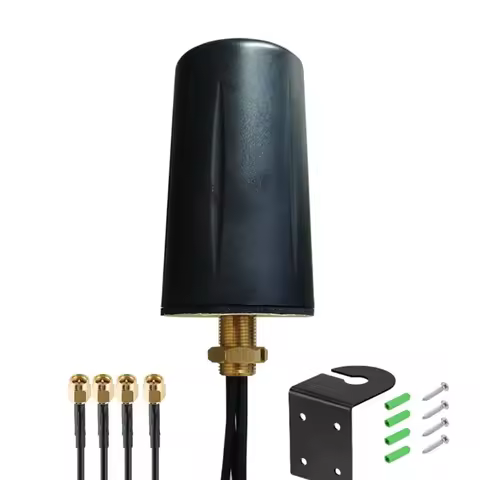Omni Directional Low-Profile 5g 4G LTE 4x4 mimo antenna for 4x4 MIMO Modem,10 ft Coax with SMA Male,
