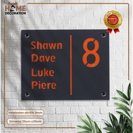 Modern House Number 016 25x20cm Acrylic Laser Cutting