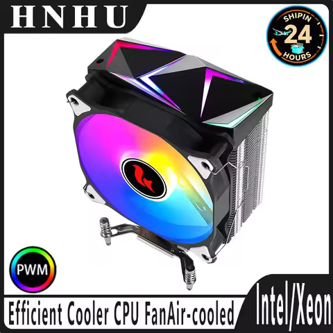 HNHU Efficient x99 i3 i5 i7 i9 Processor Air-Cooled 4/6 Heat Pipe CPU Cooler 120mm Fan install LGA18