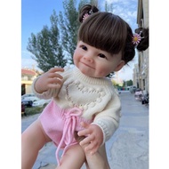 Mainan Boneka Bayi Perempuan Reborn 55Cm Full Body Bahan Silikon