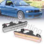 2pc LED Side Markers Flash Lamps Turn Signal Indicator Blinkers Light For 01-06 BMW E46 M3 Coupe/Con
