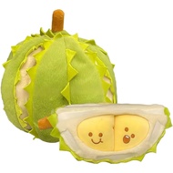Creative Detachable Durian Plush Toy Fruit Durian Plushie Toy PillowCute Peeling Durian Plush Doll S