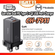 [Ready Stock] Mcdodo CH-7911 Gan 65W Dual PD Type-C + QC USB Port Fast Charge Charger for Samsung / Xiaomi / Huawei / Oppo / Vivo / Realme / OnePlus