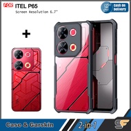 Paket 2in1 Case dan Garskin Anti Jamur Itel P65 A50