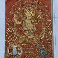 Manjusri Bodhisattva Thangka Brocade Embroidery Painting White Tara Embroidery Mounting Portrait 90 