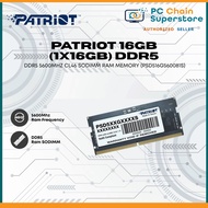 PATRIOT 16GB (1X16GB) DDR5 5600MHZ CL46 SODIMM RAM MEMORY (PSD516G560081S)
