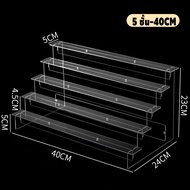 ชั้นวางโมเดล ชั้นวางของอะคริลิค ชั้นวางอะคริลิคใส สำหรับ ตู้โชว์กระจกและ IKEA แบบ 5/4/3/2 ชั้น ขนาด 