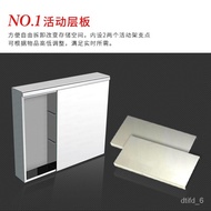 ‍🚢304Stainless Steel Bathroom Mirror Cabinet Bathroom Mirror with Shelf Bathroom Closet Bathroom Cabinet Storage Wall Cu