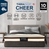Therapedic USA | CHEER - Euro Top 3 Zones Pocket Spring + Latex Mattress (13 inches")