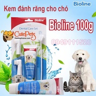 [HOÀN TIỀN 10%]Bộ Kem đánh răng cho chó Bioline 100g + Bàn chải - CutePets