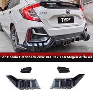 Popular Untuk Honda Civic 16-21 Hatchback Generasi Ke-10 Civic Fk4 Fk7 Rear Diffuser Belakang R Styl
