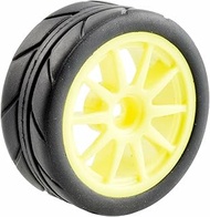 Yurefax 4P Grip Tires Insert Sponge Wheel, for HSP Racing, 1/10 1.10 On-Road Car Rc Car Tyres(910Y-6