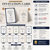 Customised Invitation Card Printing A5 A6 | 260gsm Art Card | Full Colour | 10 Watercolour Templates