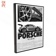 Nextcraftstudio Minimalist Porsche 811 GT3 RS Poster | Aesthetic Poster | Porsche Frameblock Poster