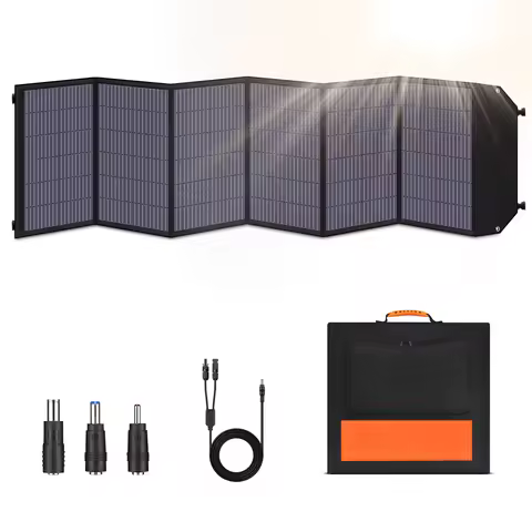 CTOLITY 200W 18V Foldable Portable Solar Charger Station Kit Waterproof Camping Compatible with Jack