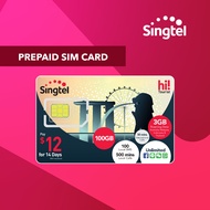 Singtel SGD12 hi Prepaid Tourist SIM Card (SIM Card to be registered within 7days)