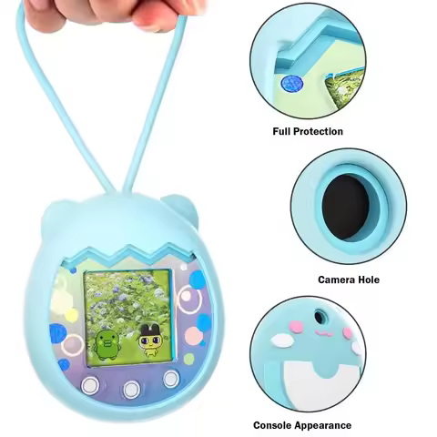 1Pcs Cartoon Animal Shaped Electronic Pet Machine Cover Case Silicone Comprehensive Protection Case 