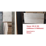 [1ft x 3ft] 5mm Plywood Timber Papan DIY [300mm X 900mm]