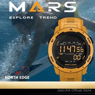 NORTH EDGE MarsSport+ ⌚ 44mm Waterproof 21+Days • Outdoor Multitask • Calorie-Step Tracker • '25