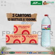 Muarra Mineral Water 3 carton  (36 x 1500ml) with FAST COURIER SERVICE to all states in West Malaysia