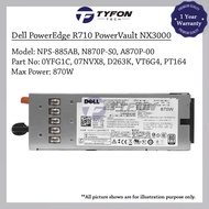 Dell PowerEdge R710 T610 PowerVault NX3000 NX3100 Power Supply PSU 870W NPS-885AB A N870P-S0 0YFG1C 