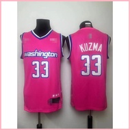 ◨ ◭ ◱ Kyle Kuzma  Washington Wizards Pink #33 Jersey Cherry Blossom,hight quality Embroidered