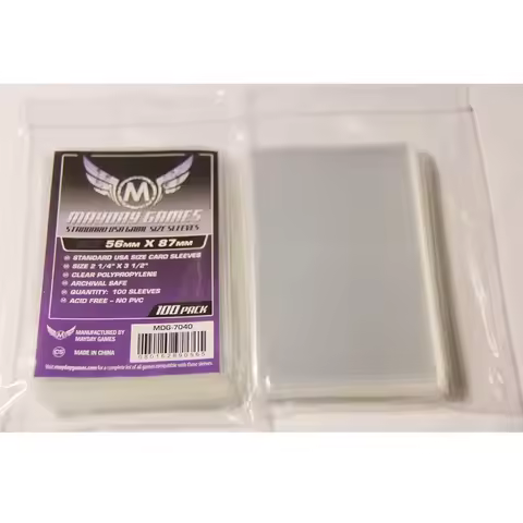 100pcs/lot Mayday mini Cards Sleeves 41x6356x 87 large size Card Sleeves clear cards Protector Pack 
