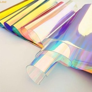 LAKAMMY Rainbow Film Vinyl, 20*95CM Shiny Iridescent Film, DIY Candy Color Transparent Tarpaulin Bow
