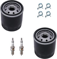 49065-2057 Oil Filter 2Pcs Fit for Kawasaki FB460V FC540V 4 Stroke Engine, for Mule 600 610 KAF620 E