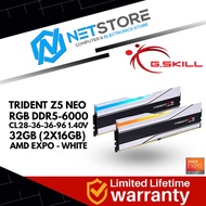 G.SKILL TRIDENT Z5 NEO RGB DDR5-6000 CL28-36-36-96 1.40V 32GB (2X16GB) AMD EXPO - WHITE - F5-6000J28