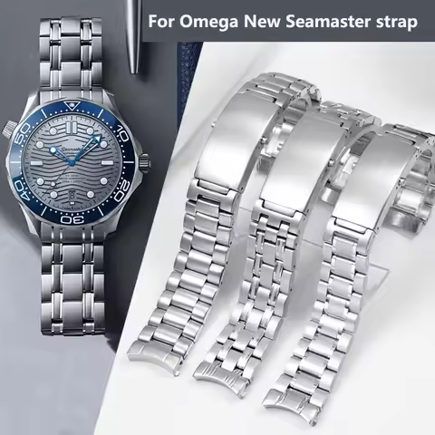 316L Stainless Steel Watch Strap for Omega Seamaster 300 New Speedmaster Planet Ocean Watch Band for