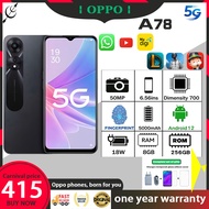 OPPO A78 A56 A73 8GB + 256GB FULL SET 6.56Inc 5000 mAh TYPE C interface 50MP Android 12 FULL SET [1 