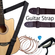 Guitar Strap Shoulder Strap Adjustable for Acoustic Guitar, Electric, Bass, Ukulele (Gitar, Akustik Tali Pinggang)