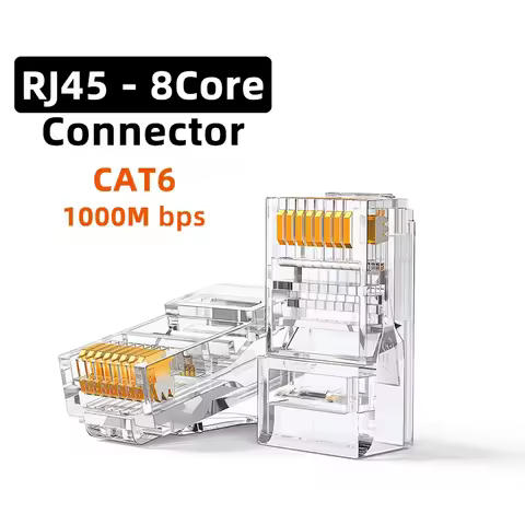 BYXGD CAT6 CAT5e RJ45 Connector 8P8C Gold-Plated UTP Ethernet Network Modular Plug Crimp End