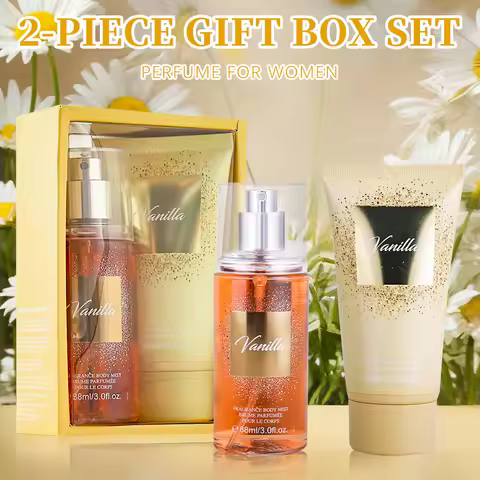 Mist & Lotion Gift Set VANILLA Women's Fragrance Sets 3fl.oz Body Lotion and 3fl.oz Body Mist Gift f