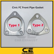 Honda Civic FC Exhaust Downpipe &amp; Front Pipe Gasket 2.5" Downpipe Gasket Exhaust Gasket Ekzos Ready Stock