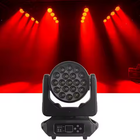 19x15W RGBW 4-in-1 Moving Head Wash Light 350W DMX512 Auto Sound Master-Slave Stage Light For Weddin