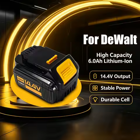 14.4V 5.0Ah6.0Ah 4S2P Li‑ion Replacement Battery For DeWalt DCB143H DCB140 DCB142 DCD735L2 DCF835C2 