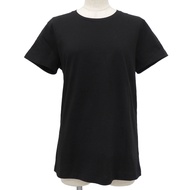 全新未使用 ▲ MONCLER （Moncler）2024 款，100% 棉，圓領，短袖 T 卹，附標誌貼片，黑色，M 碼，正品，女款。