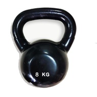 Vinsa Polished Rubber Handle Dumbbell, 8kg Vinsa Polished Rubber Handle Dumbbell