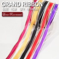 10 YARDS - 1CM FANCY GRAND RIBBON / REBEN 1CM