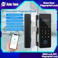 Smart Door Lock Wooden Sliding Glass Door HAHALock Biometric Fingerprint Electronic Digital Lock